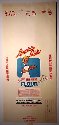 LARGE Vintage Paper Sack Bag - LINDA'S PRIDE FLOUR BROOKNEAL MILLING VA. 1994 • $18