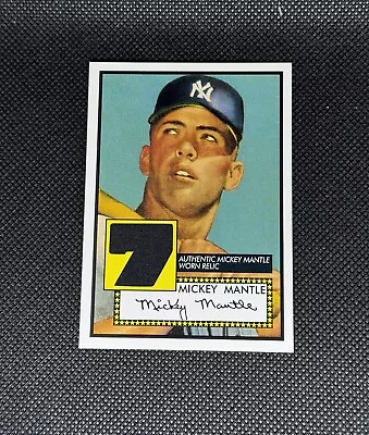  Topps Baseball #7 Mickey Mantle Jersey Relic RARE • $38.77