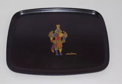 VTG Vintage COUROC Kachina 12  X 8  Black Tray TLC Monterey California USA! • $16.95