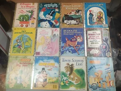 Lot Of 12 Little Golden Books Children's Books Dragon In A Wagon Lovely Locks • $19.95