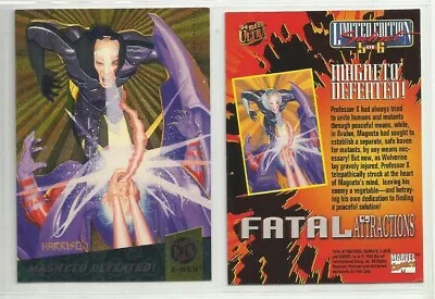 Ultra X-Men '94 (Fleer) FATAL ATTRACTIONS  Chase Card  #5 Of 6 MAGNETO DEFEATED • $1.99
