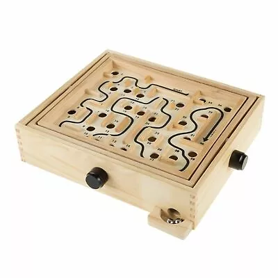 Labyrinth Wooden Maze Game With 2 Marbles Puzzle Game For Family Fun • $24.99
