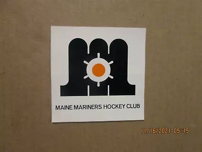 AHL Maine Mariners Hockey Club Vintage Defunct 1970's Team Logo Hockey Sticker • $25