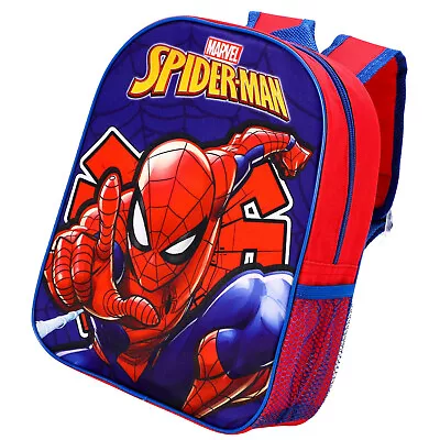 Childrens Kids Marvel Spiderman Back To School Backpack Rucksack Book Lunch Bag • £8.99