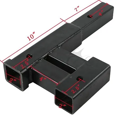 4000 LB Dual 2  Trailer Hitch Receiver Rise-Drop Adapter Extender Extension Tow • $29.80