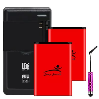 Large Power 2x 3980mAh Grade A+ Battery Charger For LG Optimus Dynamic II L39C • $62.28