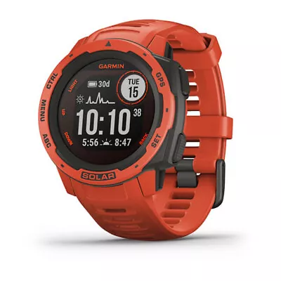 $167.99 • Buy Garmin Instinct Solar Rugged Outdoor Watch With GPS - Flame Red 