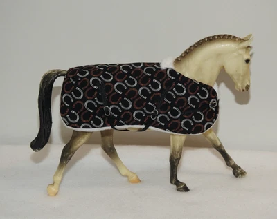 £12.50 • Buy Handmade Rug Blanket Horse Shoe Print 1:12 Classic Breyer Toy Pony NOT Incl.