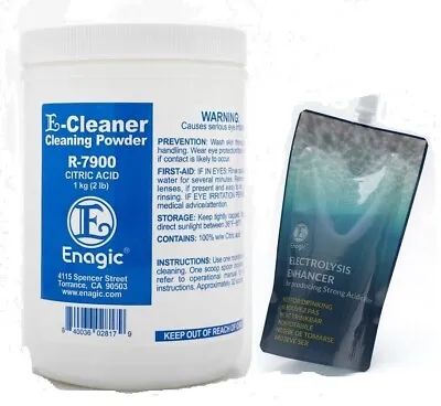 1 Original Enagic-Cleaning Powder + 1 Enhancer KANGEN Alkaline Water LEVELUK 2LB • $48