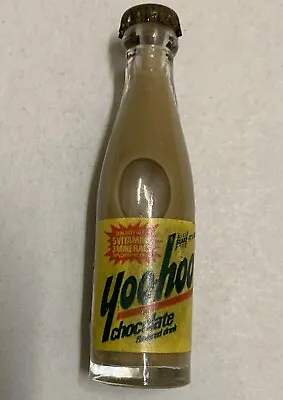 Vintage Yoo-hoo Chocolate Soda Drink Mini 3  Glass Bottle Cap Contents Promo Ad • $19.80
