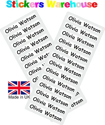 IRON ON Personalised Name School Labels Stickers Tags School Nursery V2 • £2.99