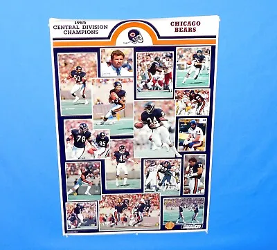 1985 Chicago Bears 23x34  Nfl Football Poster Mike Ditka Walter Payton Fridge • $14.99