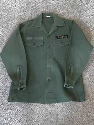 Vietnam War 1967 OG 107 Sateen Cotton Shirt 15.5 X 33 U.S. Army Jungle Fatigues • $29.99