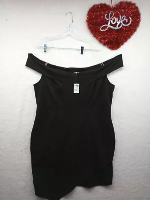 $14.99 • Buy Charlotte Russe NWT Black Off The Shoulder Dress Size 3X Bardot Neckline Sexy
