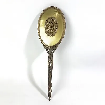 VTG French Ornate Vanity Hand Mirror Victorian 14” Gold Color Pls Read As Is • $38.49