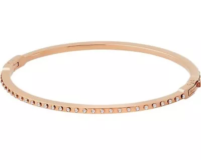 Michael Kors Hinged Crystal Stud Bangle Bracelet Rose Gold MKJ6563791 • $51.99