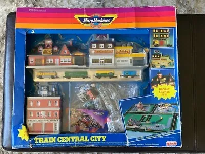 Very Rare MICRO MACHINES TRAIN CENTRAL CITY Playset - Great Condition! • $1999