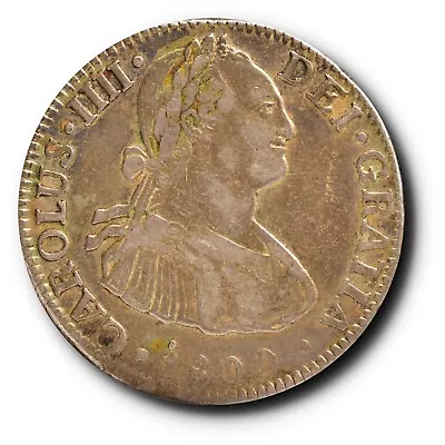 1800 Mo FM Mexico Colonial Carolus IIII 2 Reales • $99