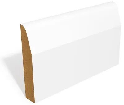 18x144mm - 4.4m Chamfered MDF Primed Skirting Boards - Minimum Order Of 10 • £24
