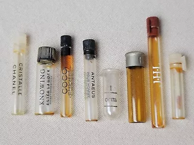 Vintage Lot Of 8 Designer Perfume Vials Samples • $12