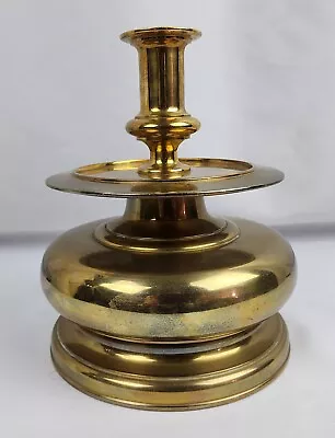 Vintage 1981 Chapman Heavy Brass Table Lamp Candlestick Holder • $470