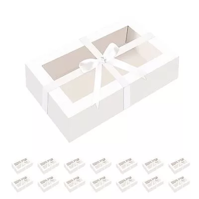 15 Pack Macaron Boxes For 12 7.2×4×1.9 Inches Macaron Packaging Boxes White M... • $30.97