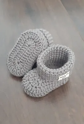 £4.99 • Buy Crochet Baby Booties 3-6 Months Handmade