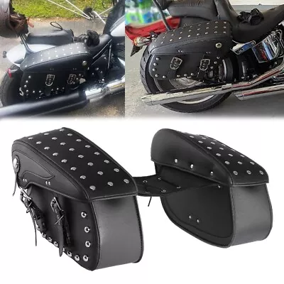 Motorcycle Side Saddle Bags For Yamaha V Star XVS 950 1100 1300 Custom Classic • $119.59