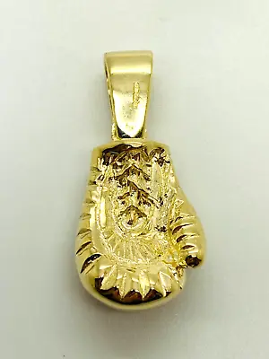 9ct Yellow Solid Gold Boxing Glove Pendant • £450
