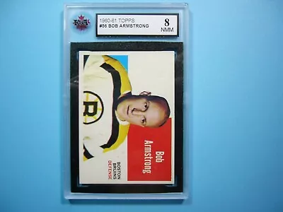 1960/61 Topps Nhl Hockey Card #56 Bob Armstrong Ksa 8 Nm/mint Sharp+ 60/61 Topps • $129.99