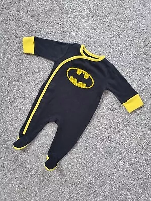 £3.99 • Buy Unisex Baby Batman Babygrow Next Black Superhero 0-3 Months DC Sleepsuit V
