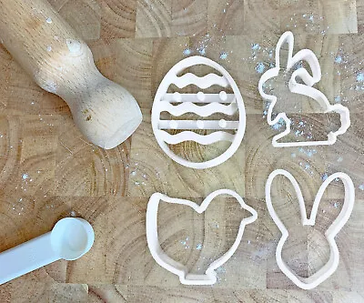 Easter Cookie Cutters 3.5  Biscuit Fondant Bunny Face Egg Chick Rabbit  • £3.50