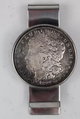 Genuine 1883 US Morgan Silver Dollar Money Clip • $99