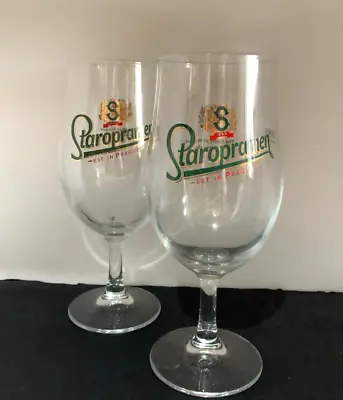 2 X Staropramen Pint Chalice Glasses • £8.95