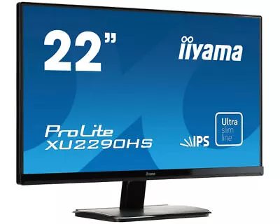 IIYAMA ProLite XU2290HS-B1 22  Monitor IPS LED 1920 X 1080 - Black • £69.99