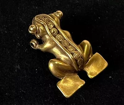 Signed MM Gold Tone Unique Abstract Frog Vintage Brooch Jewelry Lot Z • $0.99