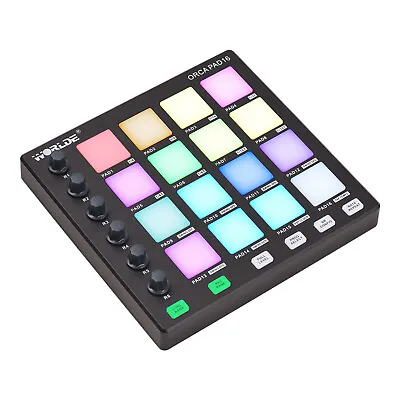 MIDI Controller Beat Maker Machine 6 Assignable Knobs For Music Production W8B5 • $55.13