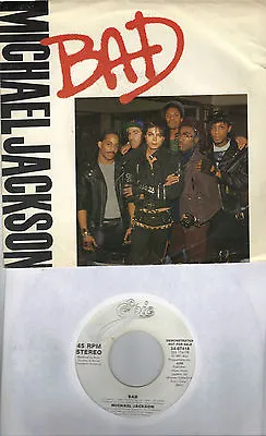 MICHAEL JACKSON  Bad  Rare Promo 45 With PicSleeve • $14.99