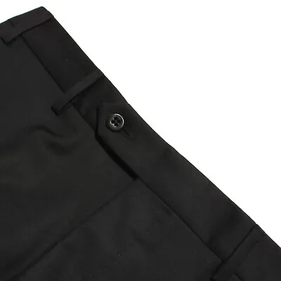 Zanella Todd Quattro Lame 100% Wool Dress Pants Size 32 US In Solid Black • $99.99