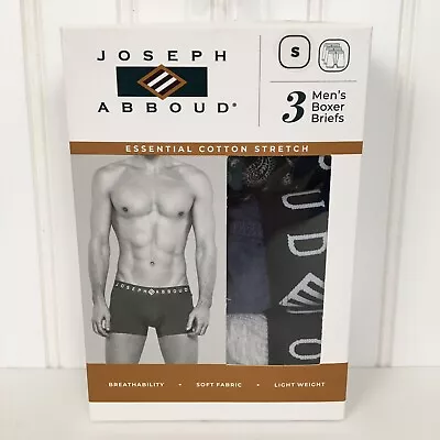 Joseph Abboud Men's 3 Pack Boxer Briefs Essential Stretch Size Small (28-30) New • $13.42