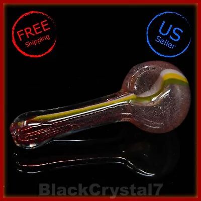 3.5  Handmade Mini Pocket Straight Fade Red Tobacco Smoking Bowl Glass Pipes • $11.99