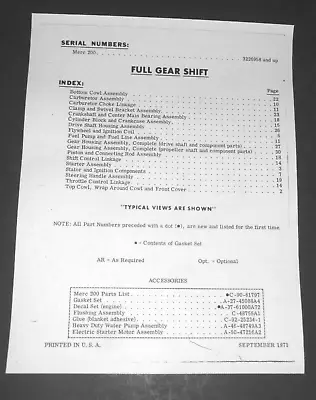 1971 Mercury 200 20 HP Outboard 3226958 - 3537530 Parts List Manual C-90-61797 • $19.95