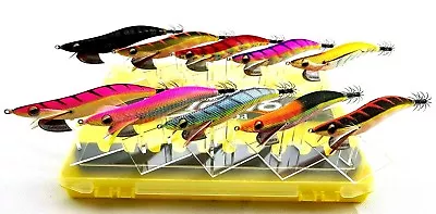 EVERGREEN EGI BANCHO # 3.5 X 10 Colours + Case As Pictured Squid Jigs  Calamari • $349