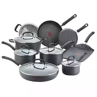 T-fal Ultimate 14-Piece Hard Anodized Nonstick Cookware Set • $219.17