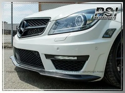 Black Series Look Carbon Fiber Front Bumper Lip 12-14 Mercedes-Benz W204 C63AMG • $339.96