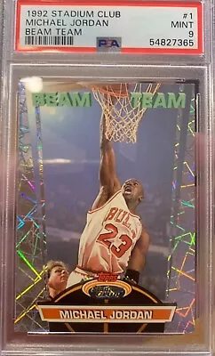 1992 Stadium Club Beam Team #1 Michael Jordan PSA 9 • $589