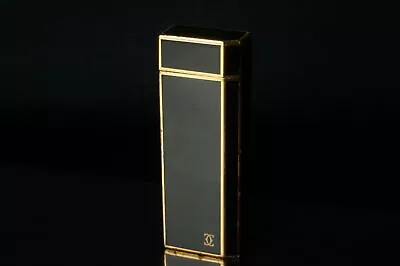 Cartier Vintage Lighter For Repair Or Parts Pentagon Gold Lacquer Black  #LR27 • $12.50