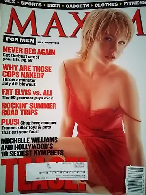 Maxim Magazine 1999 NM JULY AUG MICHELLE WILLIAMS • $6
