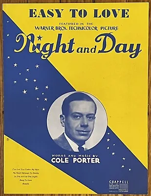 1946 COLE PORTER Bio Pic NIGHT AND DAY Sheet Music EASY TO LOVE • $8