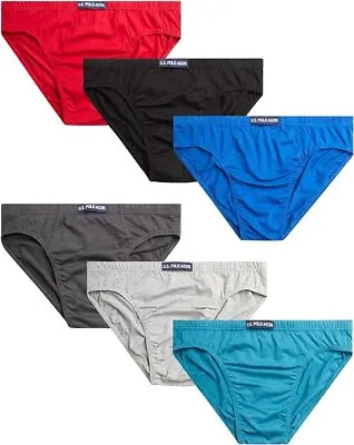 Men's U.S Polo Assn 3 Or 6 Pack Bikini Briefs No Fly Premium Cotton Underwear • $22.99